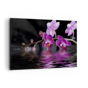Schilderen op canvas - Lila weerspiegeling van schoonheid - 120x80 cm