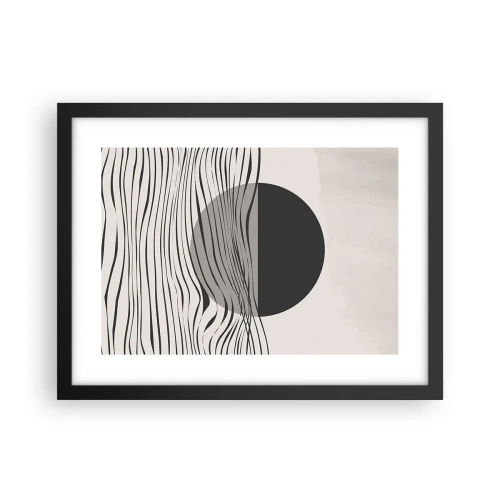 Poster in een zwarte lijst - Halve compositie - 40x30 cm