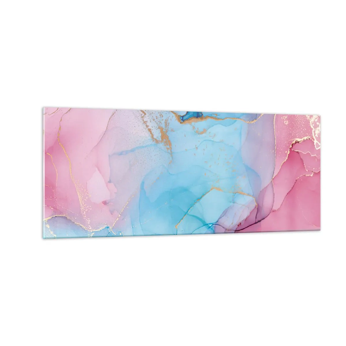 Schilderen op glas - Ontmoeting en interpenetratie - 100x40 cm