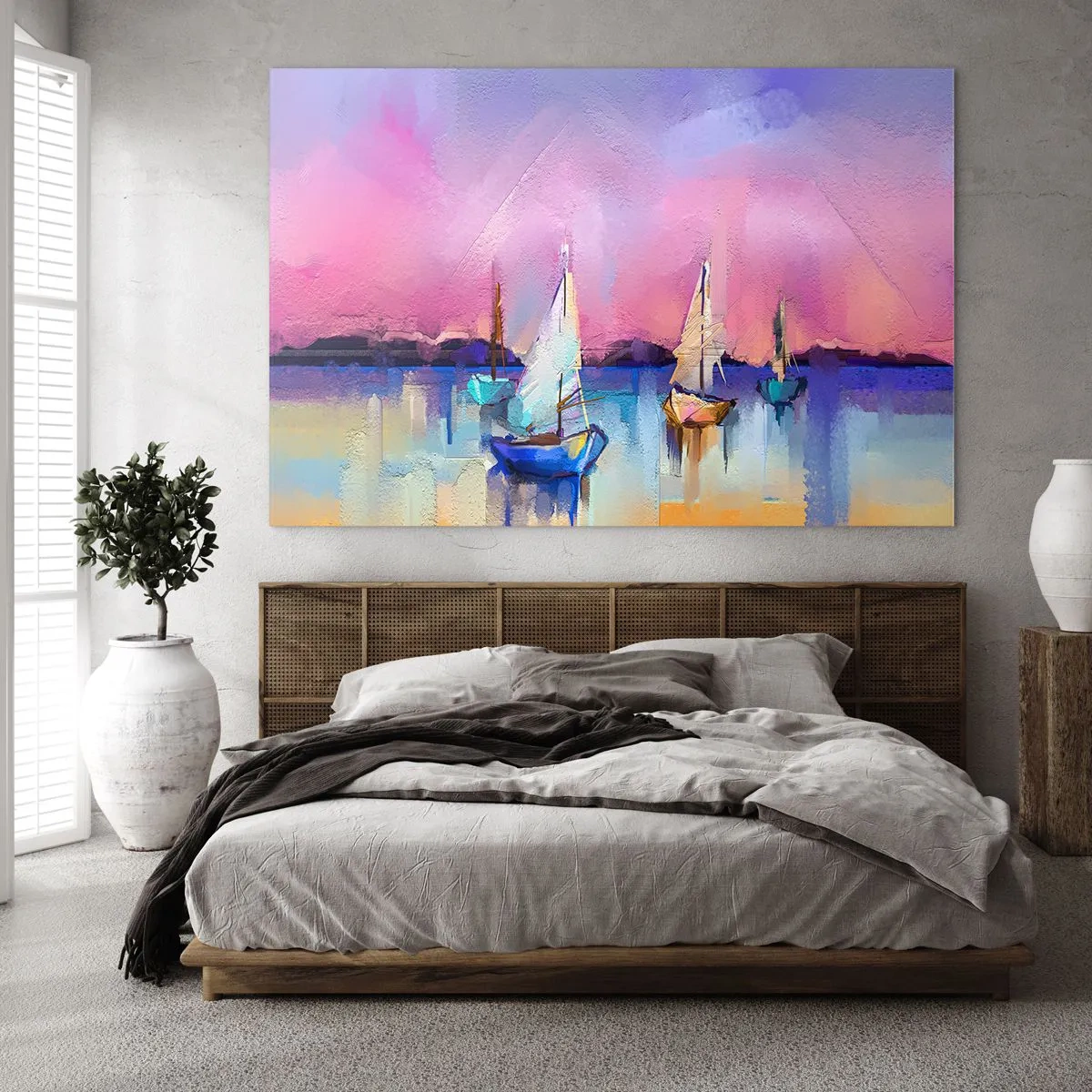 Schilderen op glas - Richting: breed water - 100x70 cm