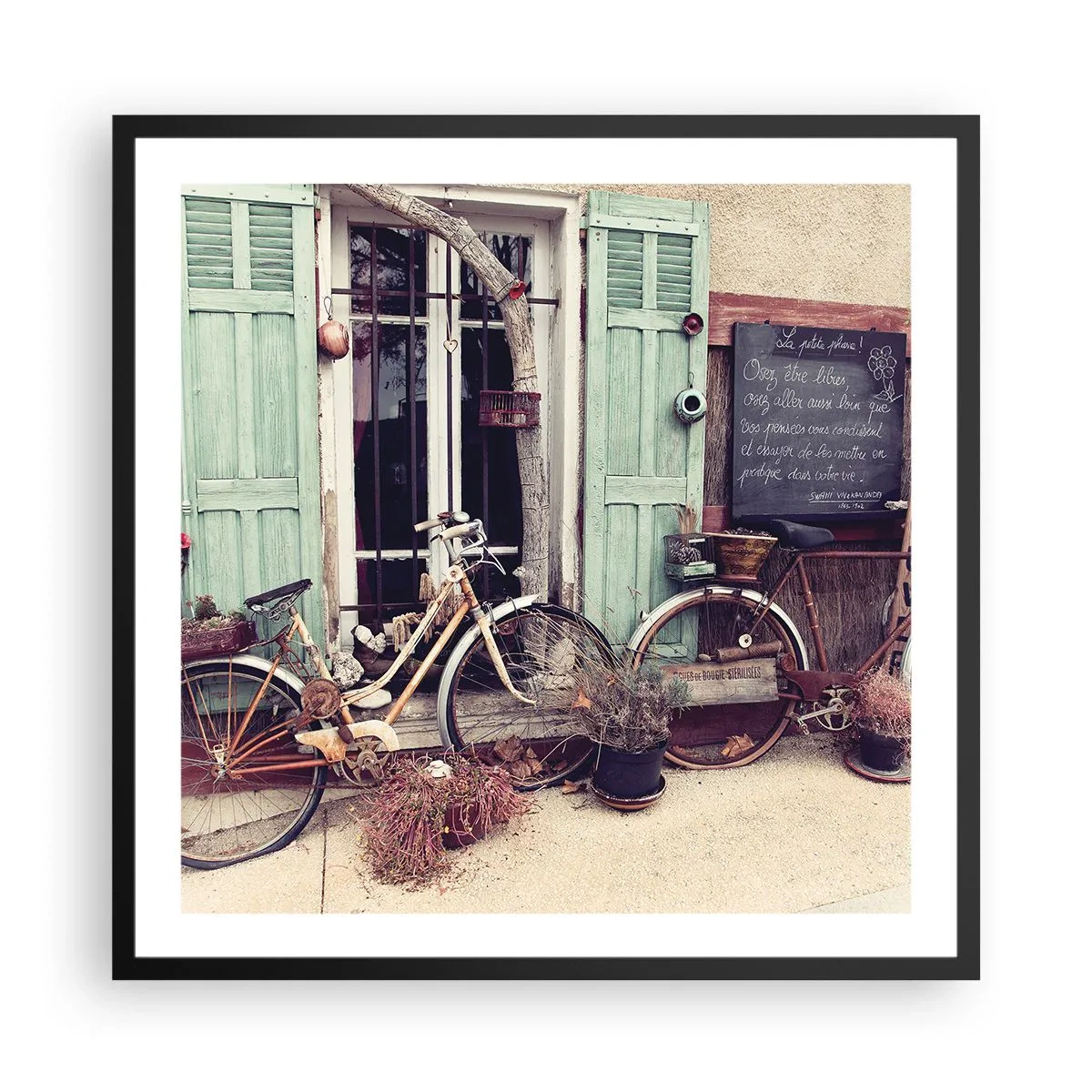 Poster in een zwarte lijst - Lang leve de provincie - 60x60 cm