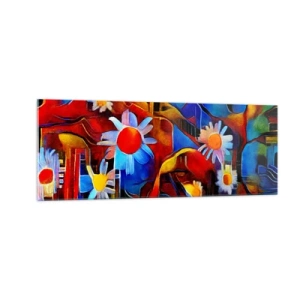 Schilderen op glas - De kleuren van het leven - 140x50 cm