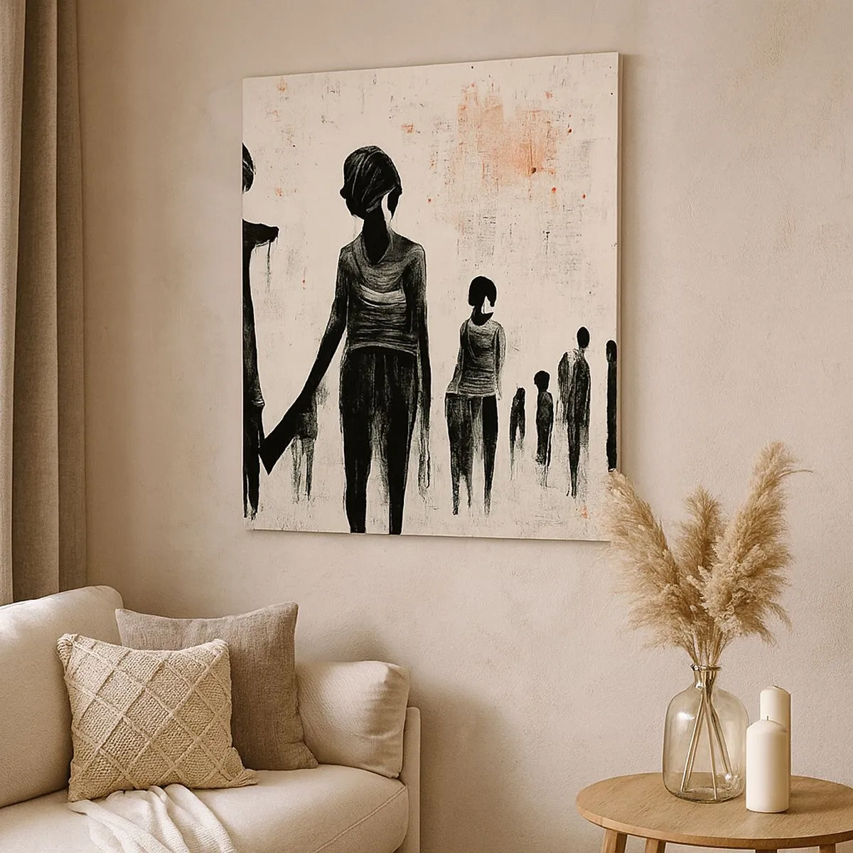 Schilderen op canvas - Tegen eenzaamheid - 30x30 cm