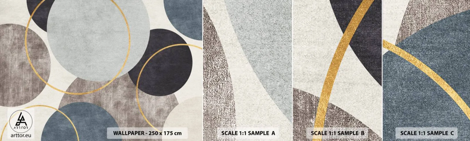 Fotobehang Monster Zelfklevend Deluxe Sticker - Wiel voor wiel - Districten, Minimalistisch, Deel - 100x30 cm