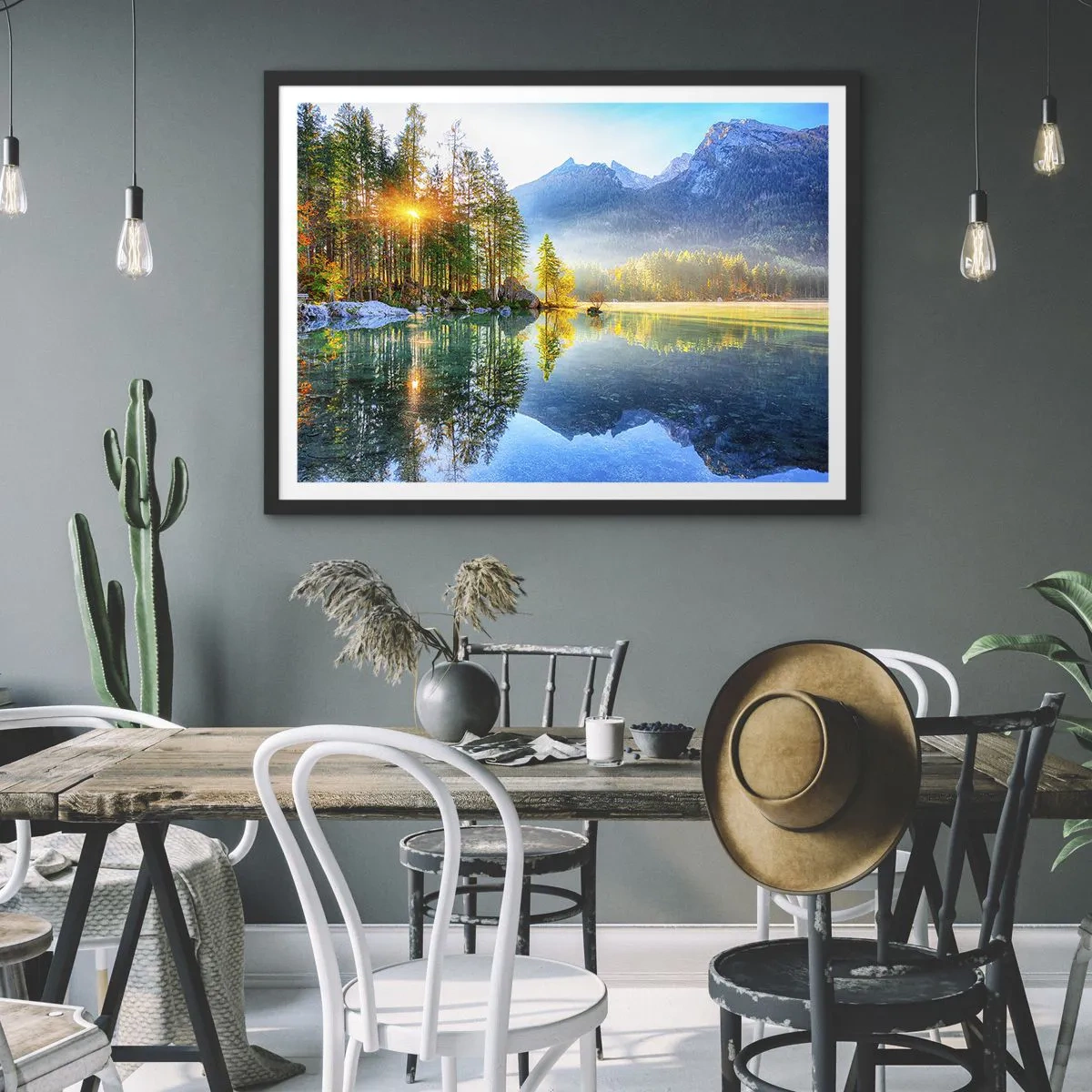 Poster in een zwarte lijst - Majesteit en zoetheid - 70x50 cm