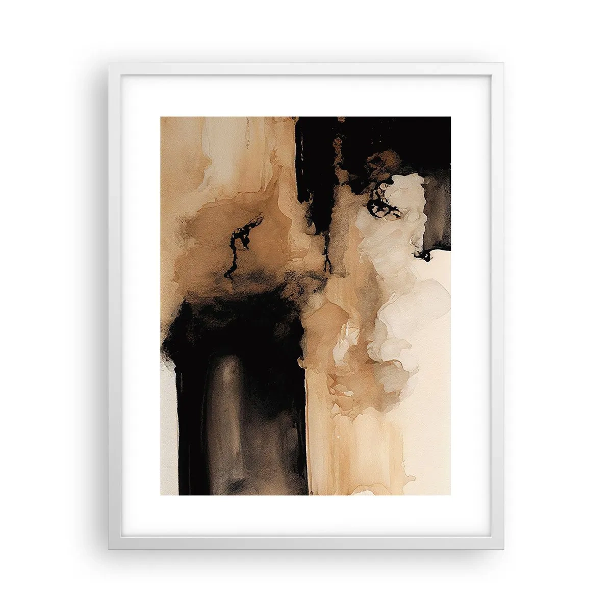 Poster in een witte lijst - Intrigerende abstractie - 40x50 cm