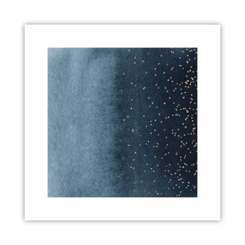 Poster - Samenstelling - blauwe fasen - 30x30 cm