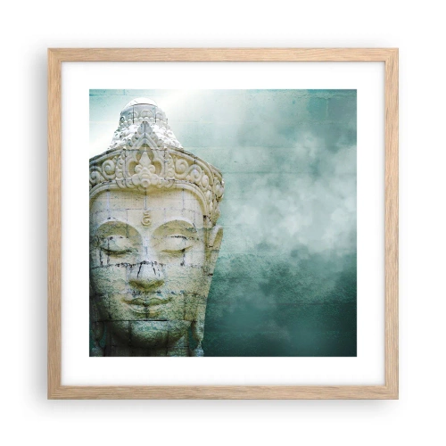 Een poster in een licht eiken lijst - Op zoek naar het licht - 40x40 cm