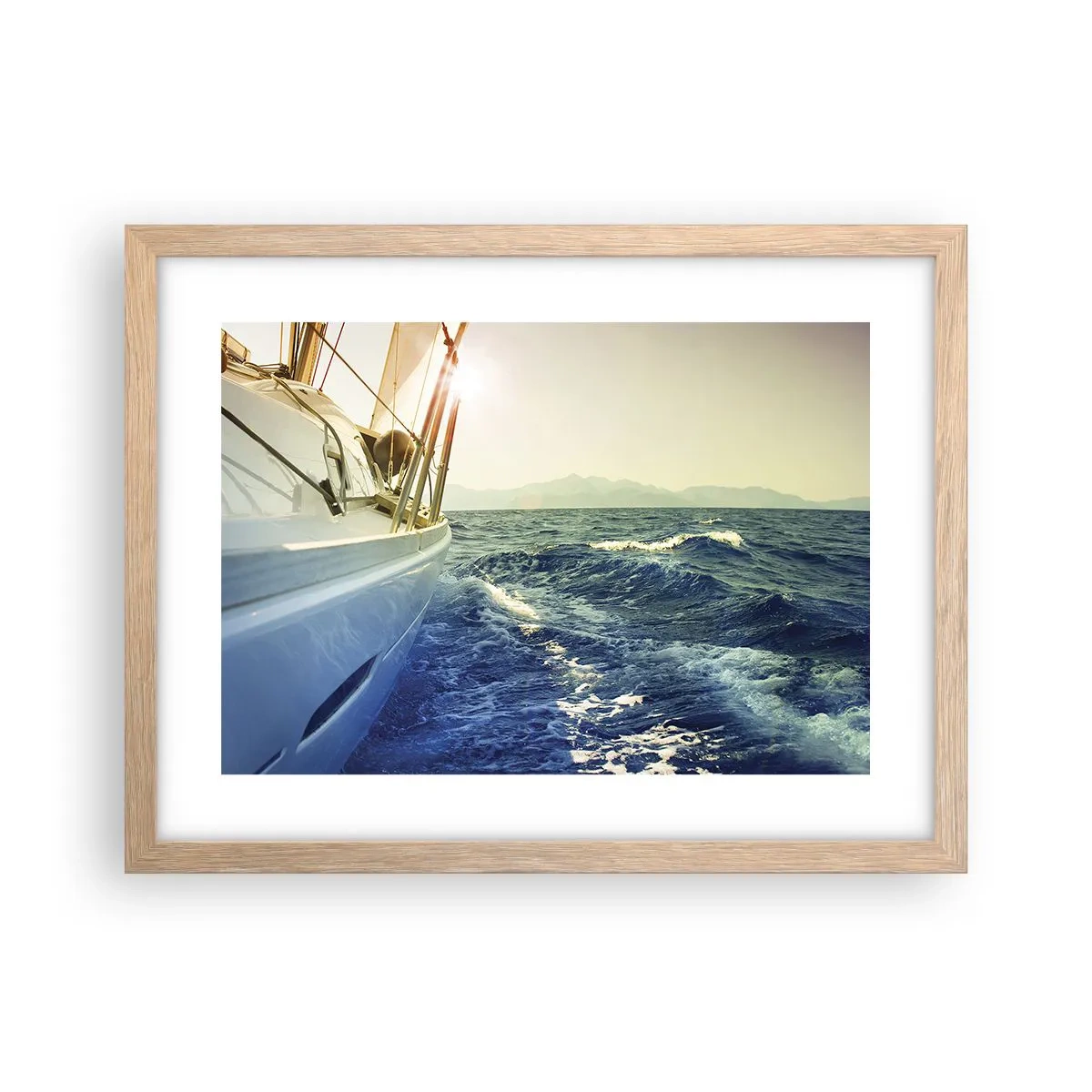 Een poster in een licht eiken lijst - Voor het avontuur - 40x30 cm