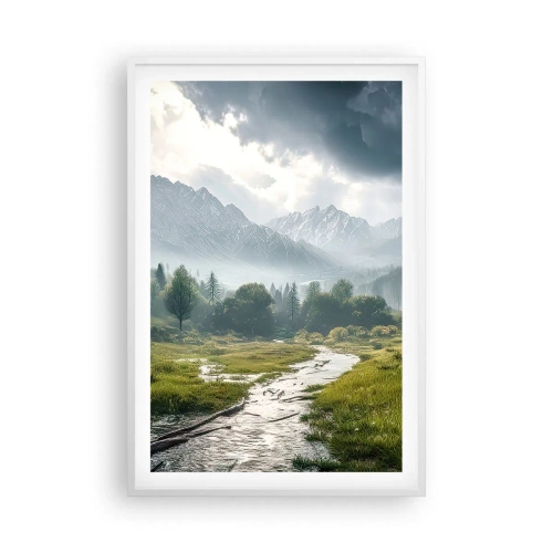 Poster in een witte lijst - Daarheen en terug - 61x91 cm