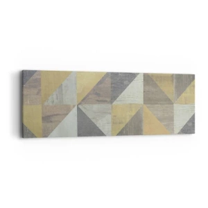 Schilderen op canvas - Op de hoek van de driehoek - 90x30 cm