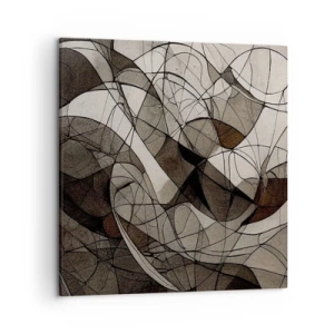 Schilderen op canvas - Circulatie van aardekleuren - 50x50 cm