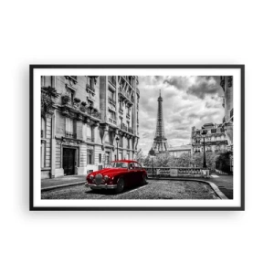 Poster in een zwarte lijst - Roofdier in de stad - 91x61 cm