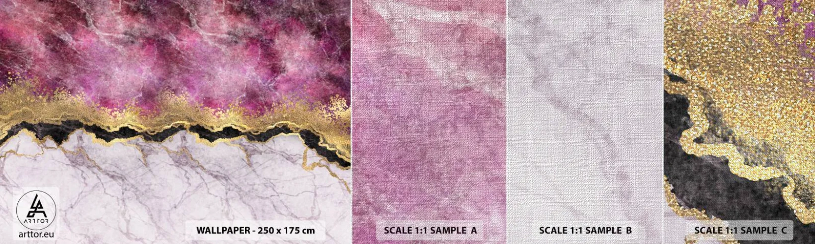 Fotobehang Monster Premium Canvas - Op de grens - Abstractie, Deel, Textuur - 100x30 cm