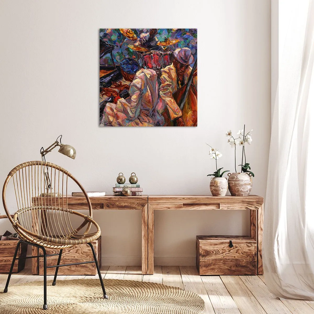 Schilderen op canvas - In hetzelfde ritme - 30x30 cm