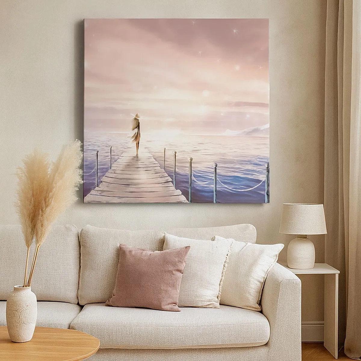 Schilderen op canvas - In het licht van een droom - 30x30 cm