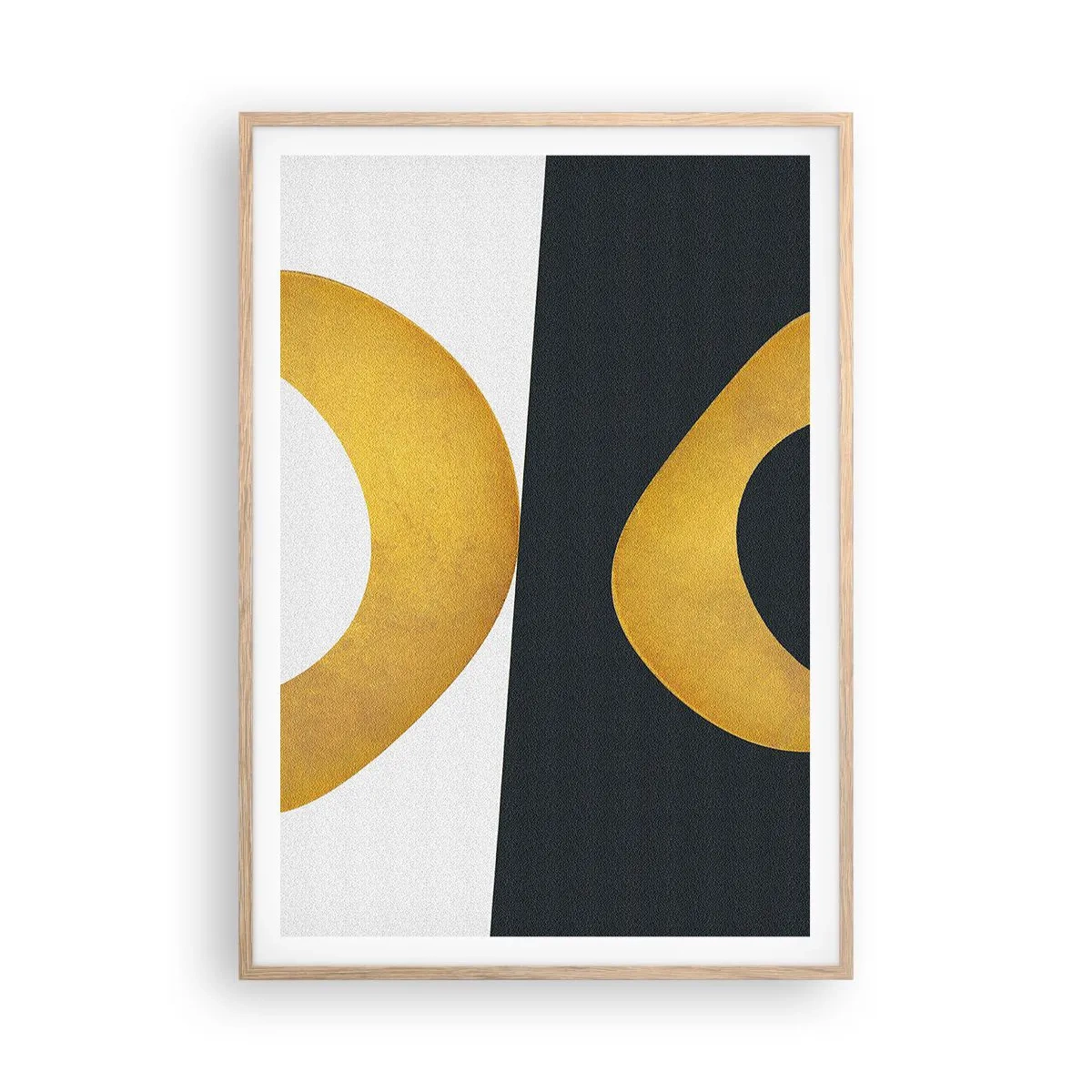 Een poster in een licht eiken lijst - Ten eerste: goud - 70x100 cm