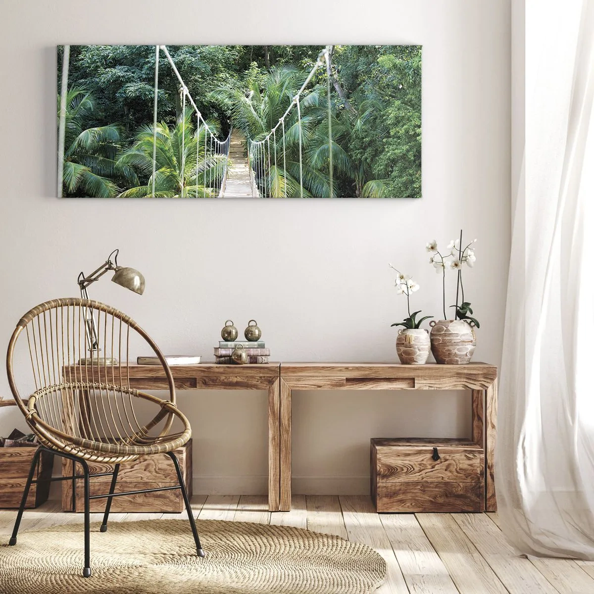 Schilderen op canvas - Welkom in de jungle! - 160x50 cm