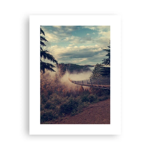 Poster - Boven het herfstbos - 30x40 cm