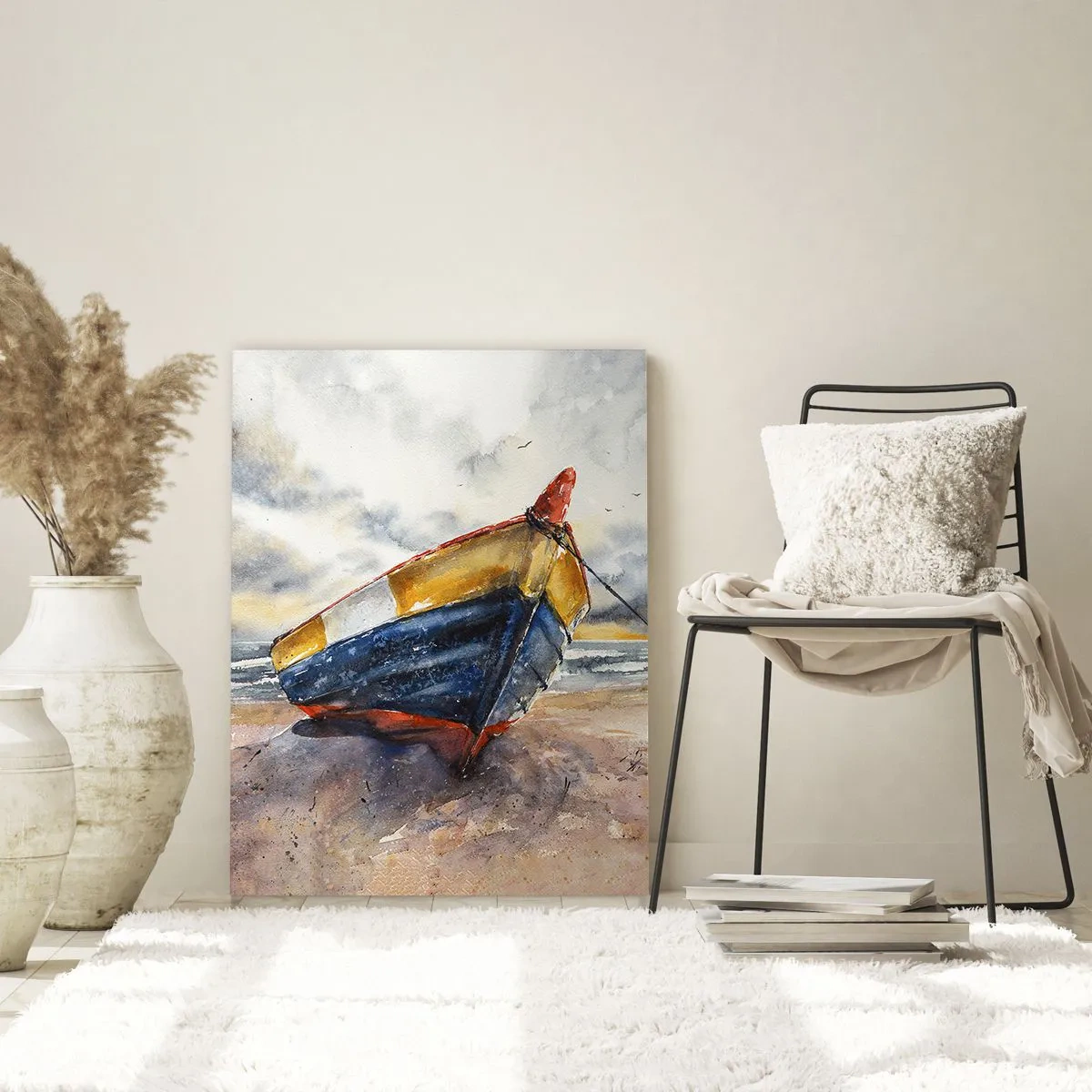 Schilderen op glas - Rust aan de kust - 50x70 cm