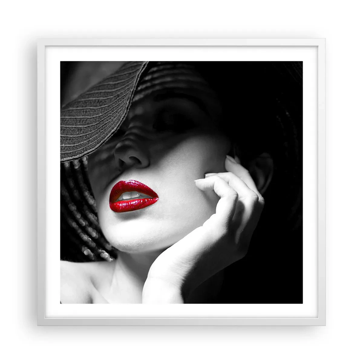 Poster in een witte lijst - Een studie in scharlaken - 60x60 cm