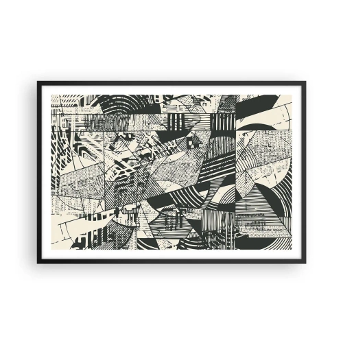 Poster in een zwarte lijst - De dynamiek van nu - 91x61 cm