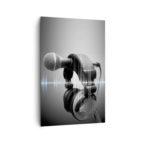 Schilderen op canvas - Je kunt het zingen nog steeds horen - 80x120 cm