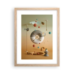 Een poster in een licht eiken lijst - Er kan van alles gebeuren - 30x40 cm