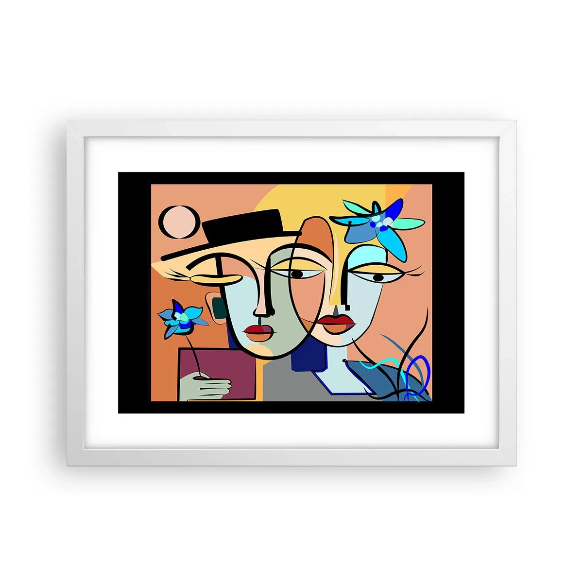 Poster in een witte lijst - Picasso's randez-vous - 40x30 cm