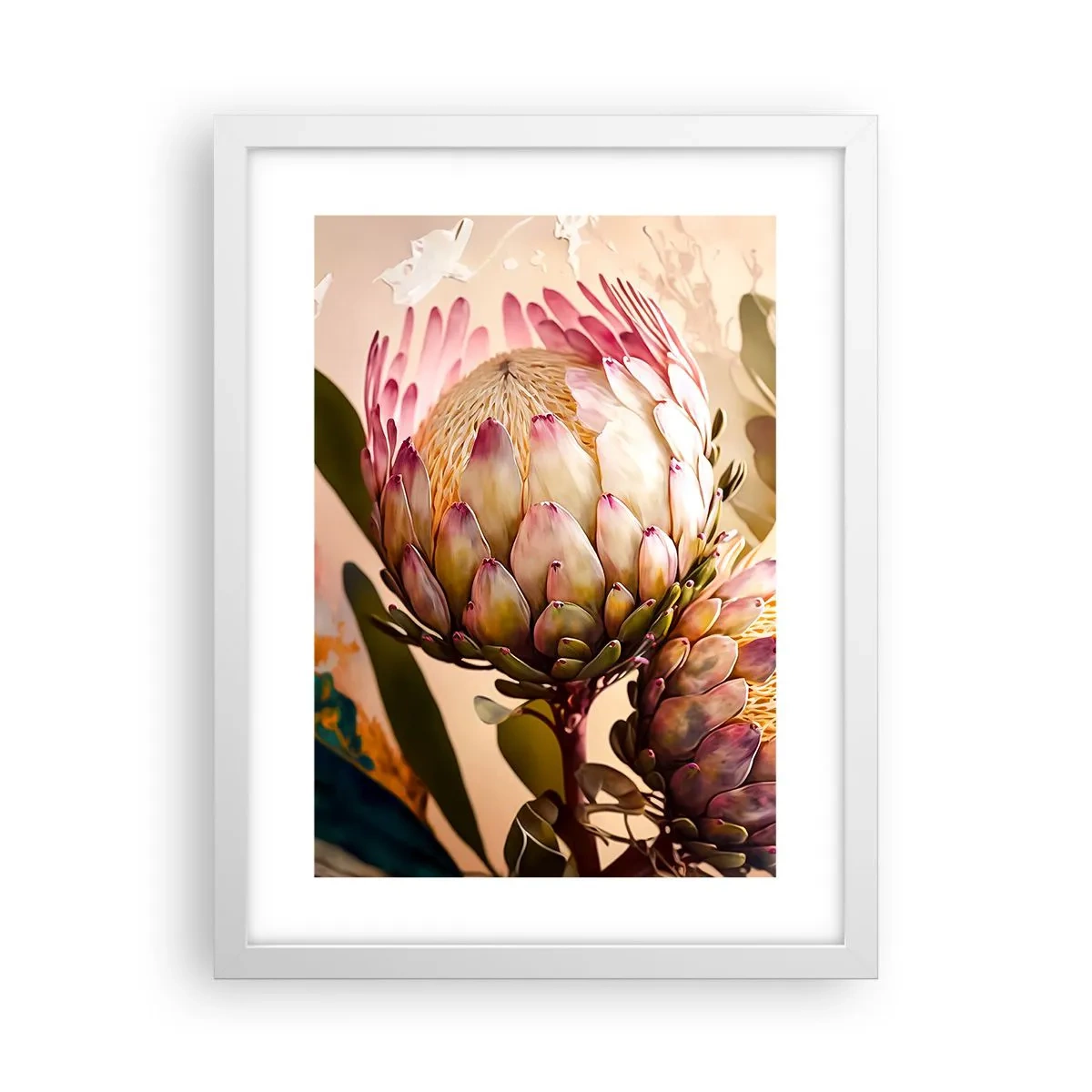 Poster in een witte lijst - Teeder omarmd - 30x40 cm