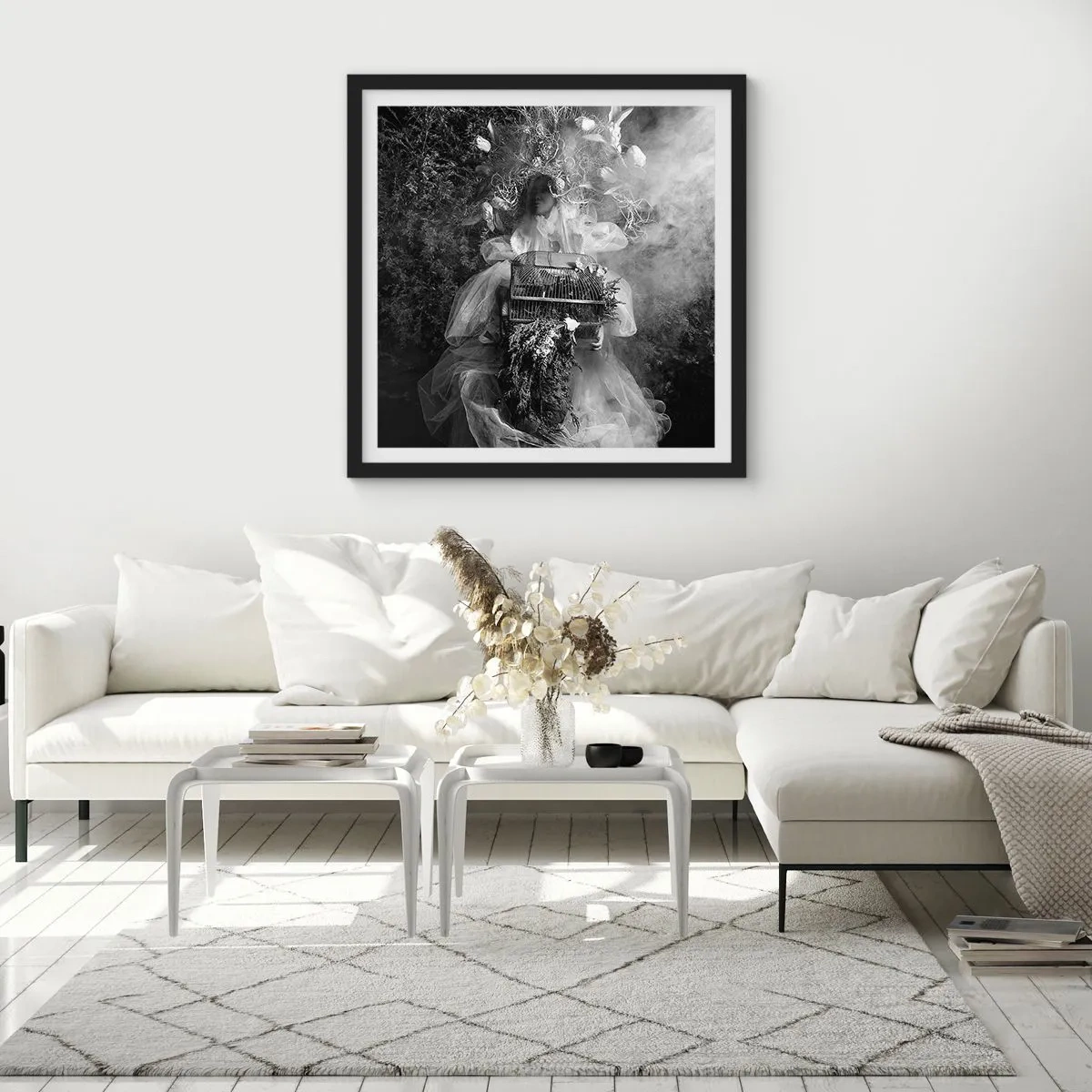 Poster in een zwarte lijst - Moeder zelf - Natuur - 40x40 cm