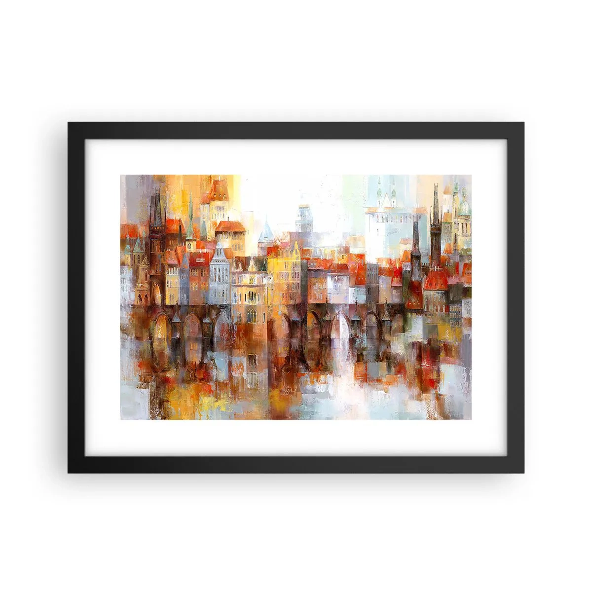 Poster in een zwarte lijst - Ook onder de brug is het mooi - 40x30 cm