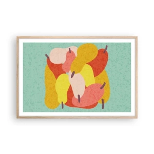 Een poster in een licht eiken lijst - Probeer de zomerzon - 91x61 cm