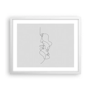 Poster in een witte lijst - De hitte van bittere verlangens - 50x40 cm