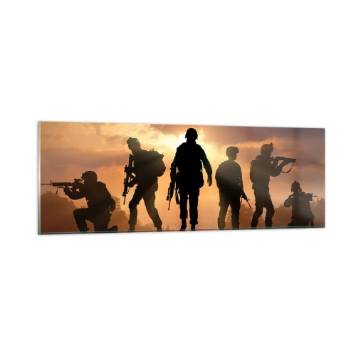 Schilderen op glas - Brothers in arms - 90x30 cm