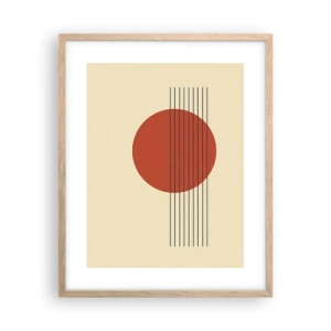 Een poster in een licht eiken lijst - Opnieuw en opnieuw en verder - 40x50 cm