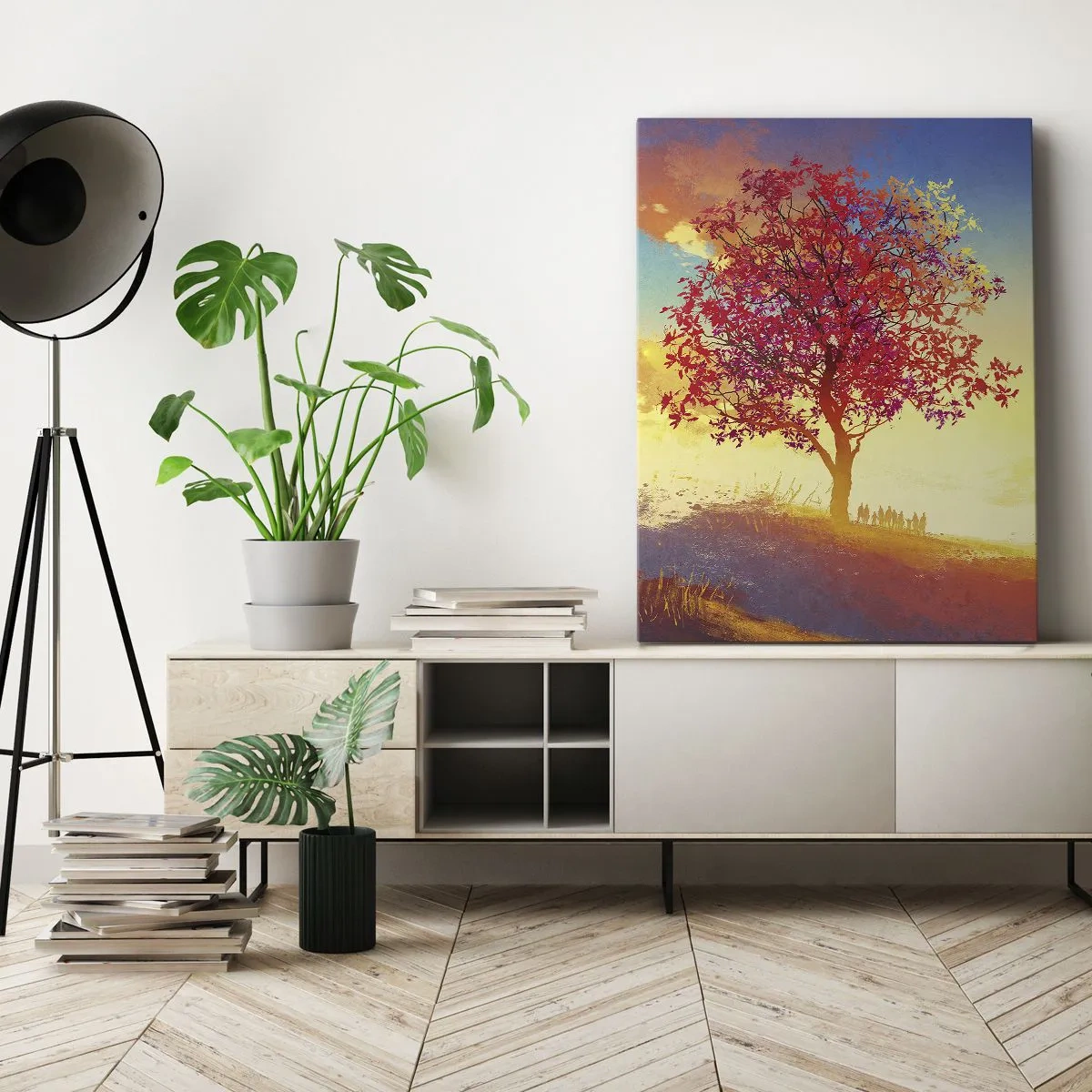 Schilderen op canvas - Pelgrim bij de bestemming - 80x120 cm