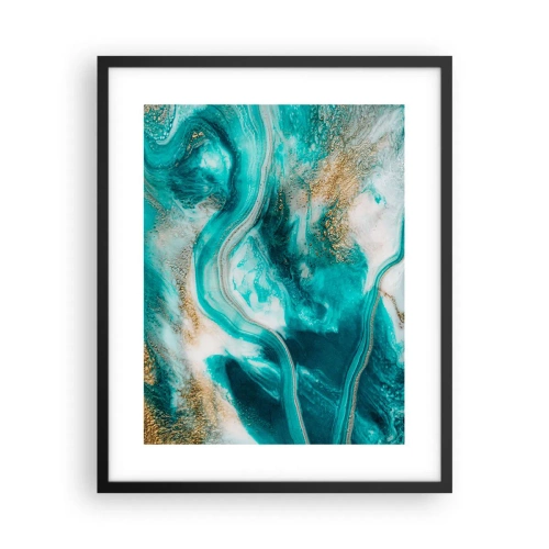 Poster in een zwarte lijst - De rivier van goud - 40x50 cm