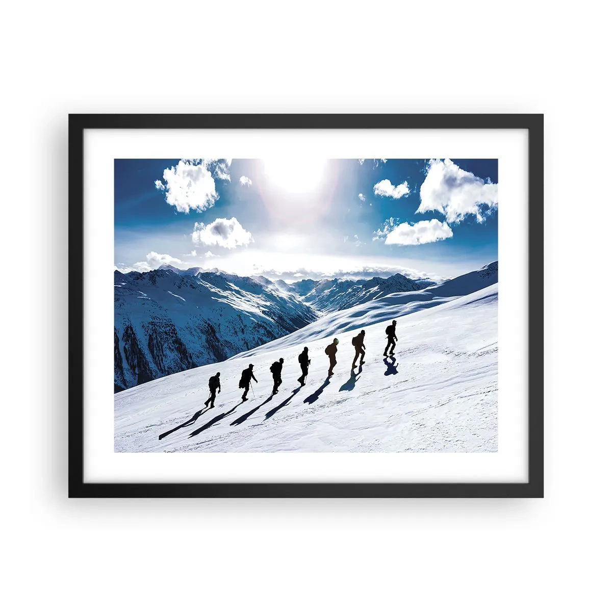 Poster in een zwarte lijst - Het team van de veroveraars - 50x40 cm