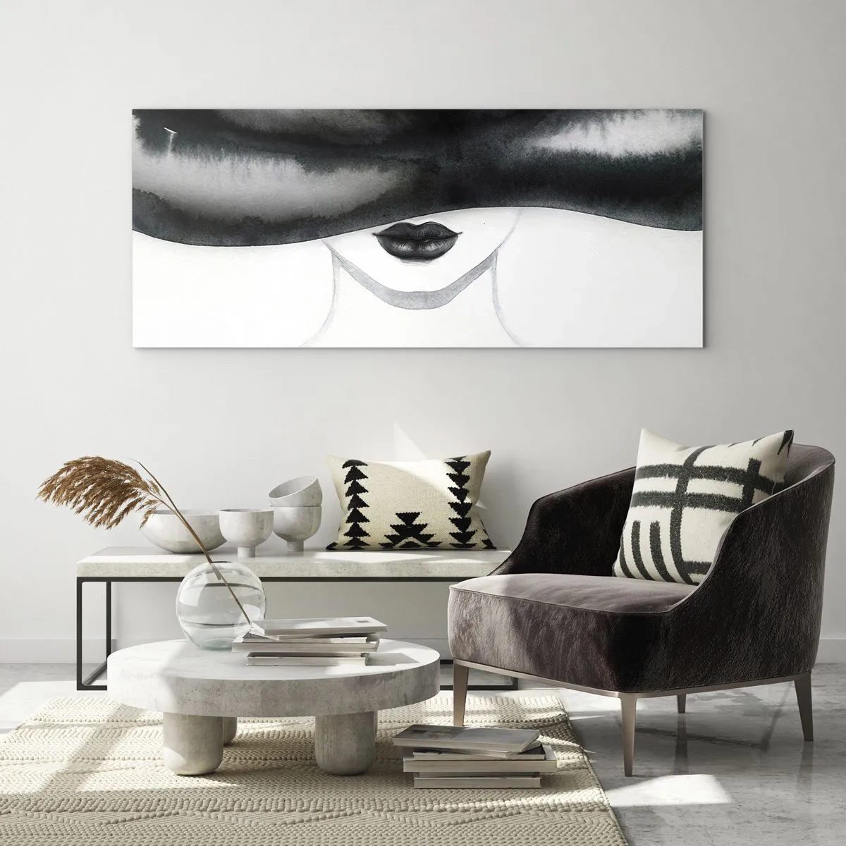 Schilderen op glas - Een sensueel mysterie - 100x40 cm