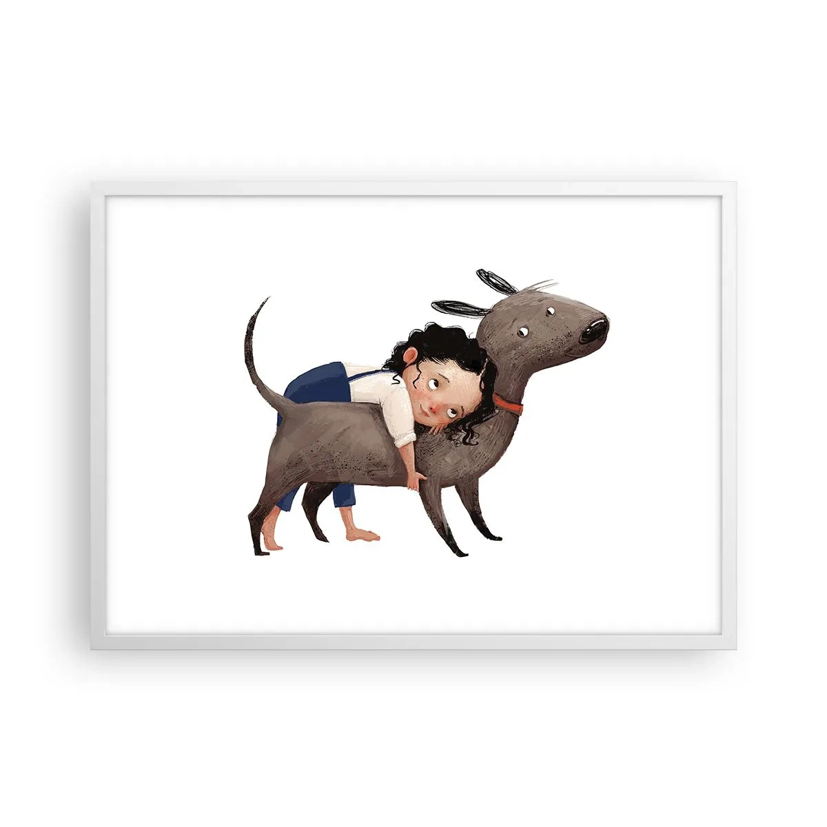 Poster in een witte lijst - Beste vrienden - 70x50 cm