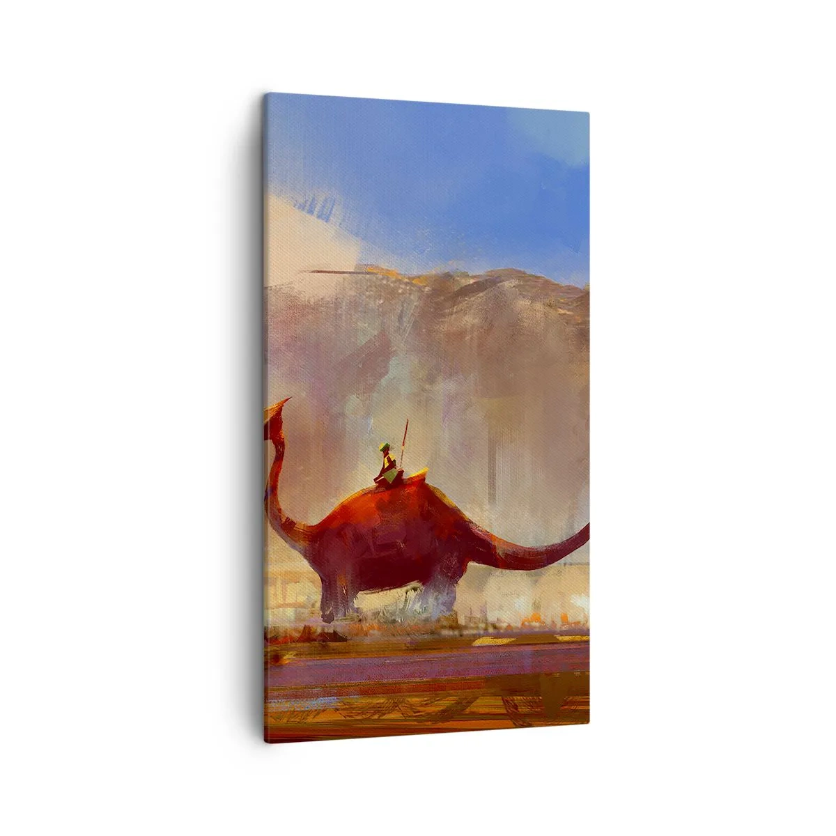 Schilderen op canvas - Als ze niet waren uitgestorven - 45x80 cm