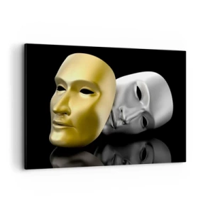 Schilderen op canvas - Het leven is theater - 100x70 cm