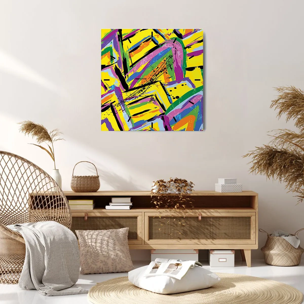 Wandklok - Klok - Tot ze schreeuwt van vreugde - 30x30 cm