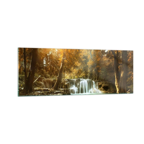 Schilderen op glas - Park cascade - 140x50 cm