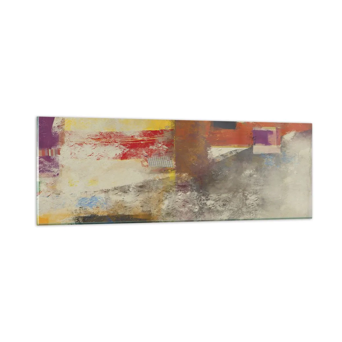 Schilderen op glas - Kleur geometrie - 90x30 cm