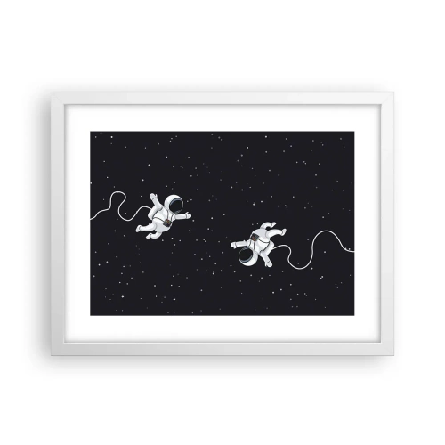 Poster in een witte lijst - Kosmische dans - 40x30 cm