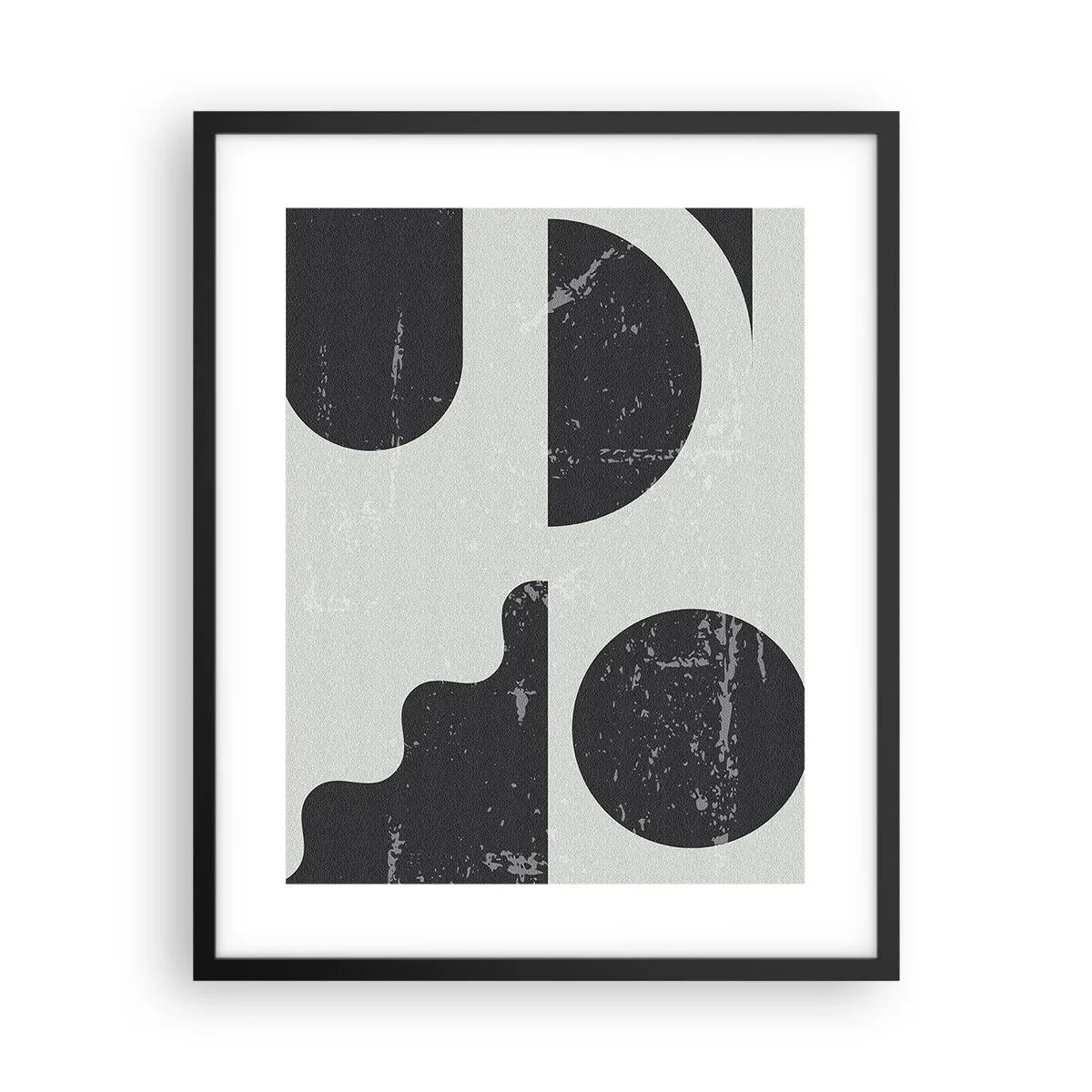 Poster in een zwarte lijst - Compositie boven en onder - 40x50 cm
