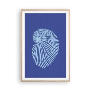 Een poster in een licht eiken lijst - De geboorte van de schelp - 61x91 cm