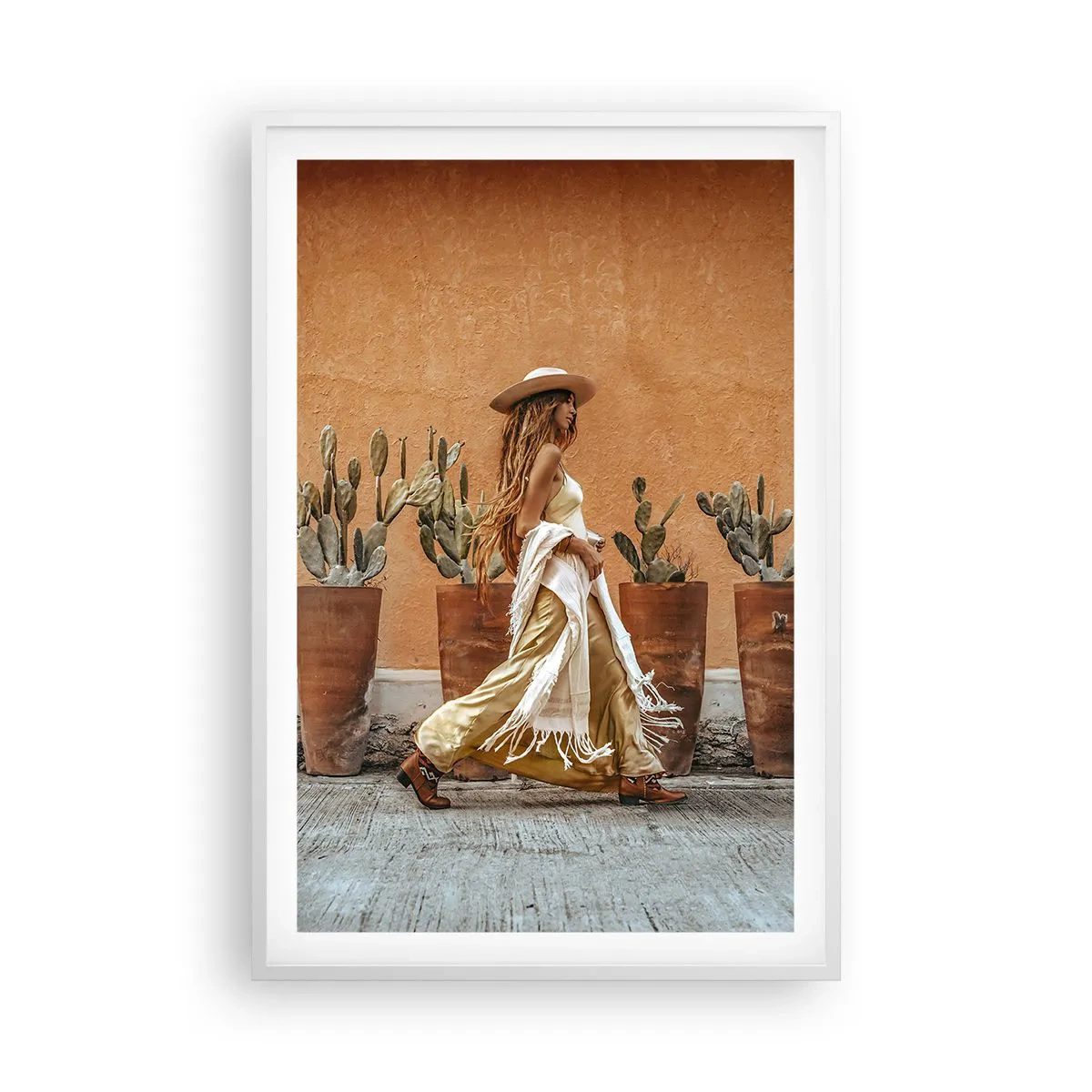 Poster in een witte lijst - Hippie-stijl - 61x91 cm